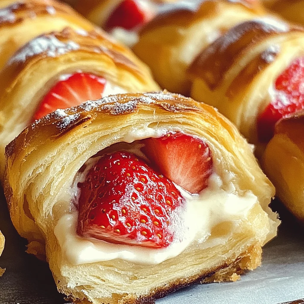 SÃ¼Ã?e Erdbeer-KÃ¤sekuchen-Rollen