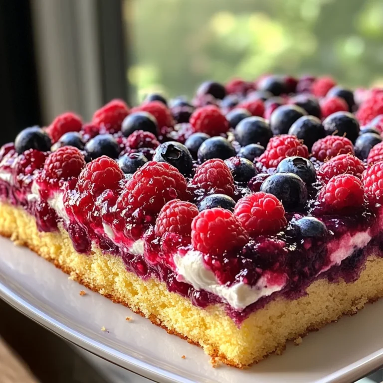 Sommerlicher Beeren Blechkuchen