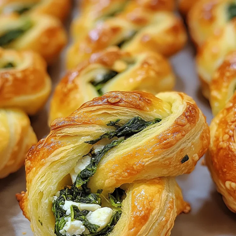 Spinat-Feta-Blätterteig-Twists in 30 Minuten