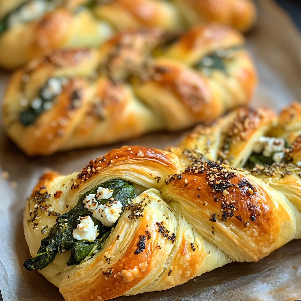 Spinat-Feta-Blätterteig-Twists
