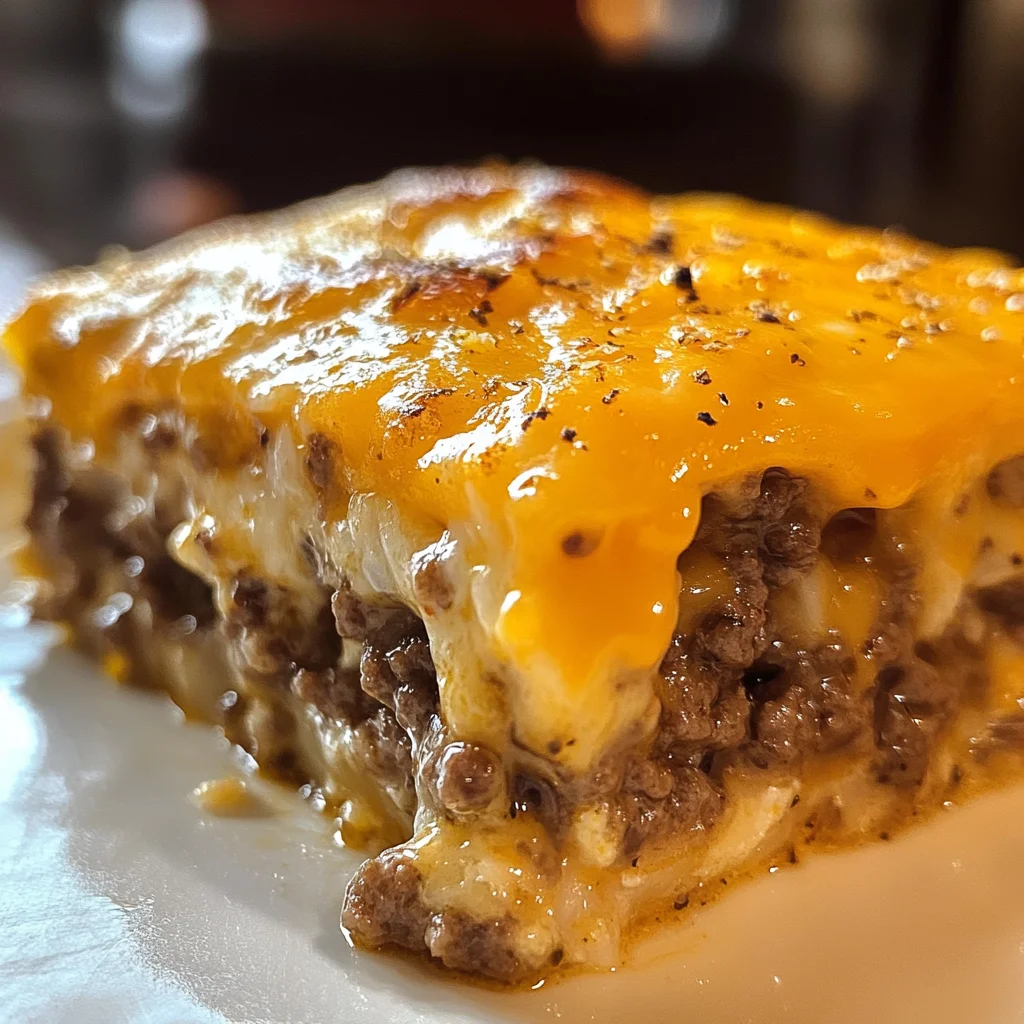 Super einfacher Keto Cheeseburger Auflauf
