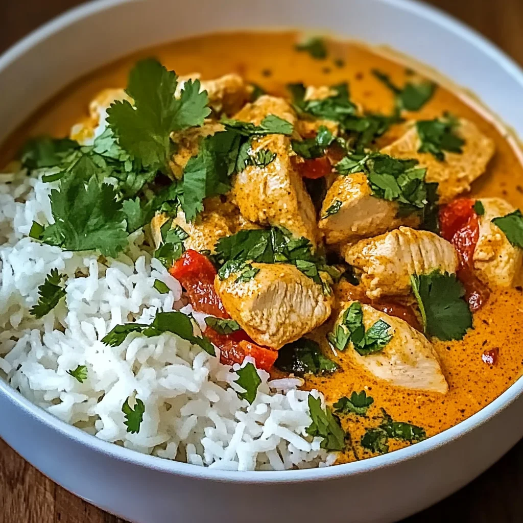 Thai Erdnuss Curry Hähnchen