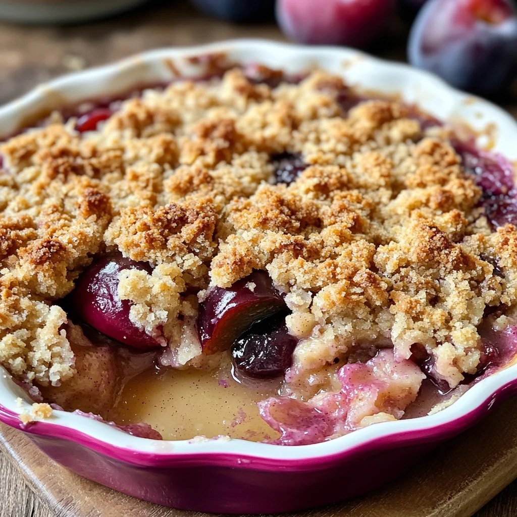 Zimt-Pflaumen-Crumble Rezept für ein köstliches Dessert