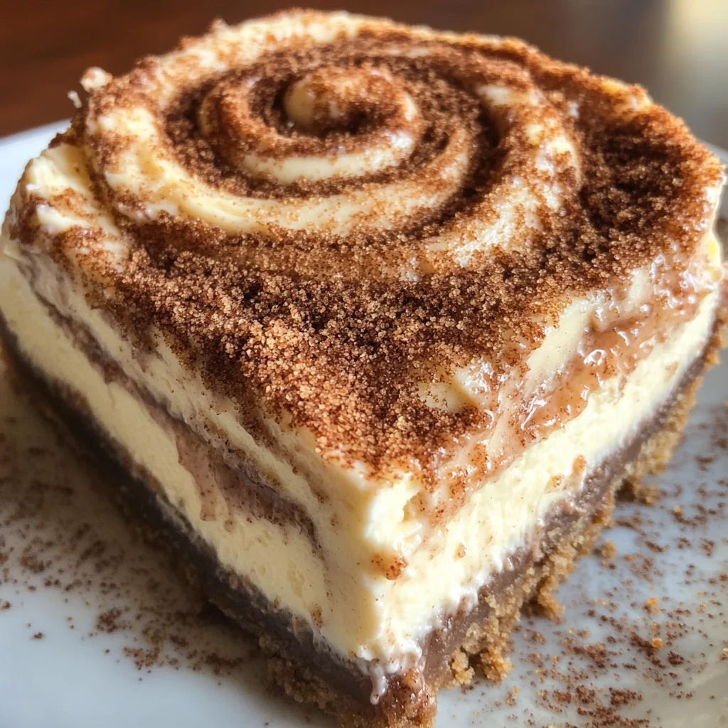 Zimtschnecken Käsekuchen mit Keksboden