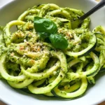 Zucchini-Nudeln mit cremigem Avocado-Pesto