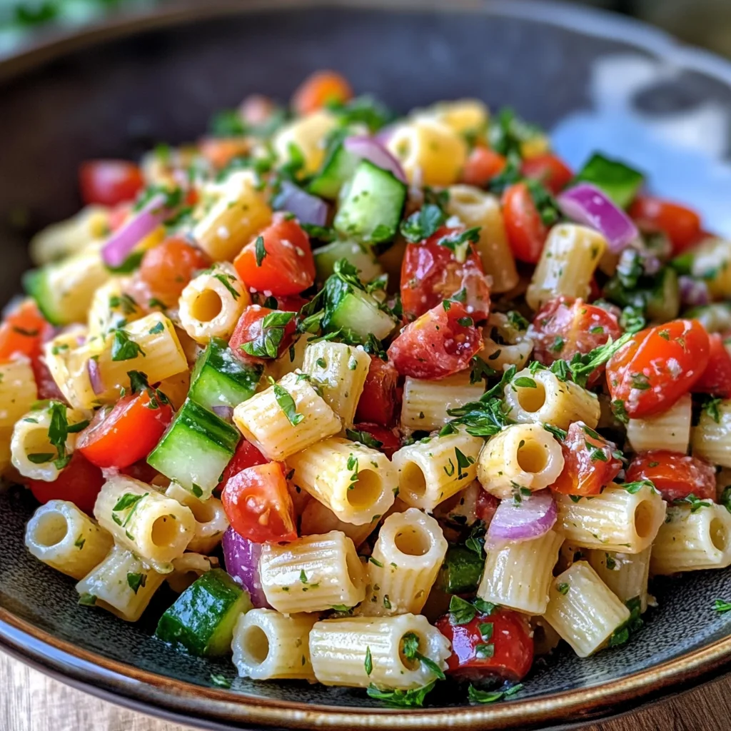 🥗 Leichter Nudelsalat mit Joghurt-Dressing