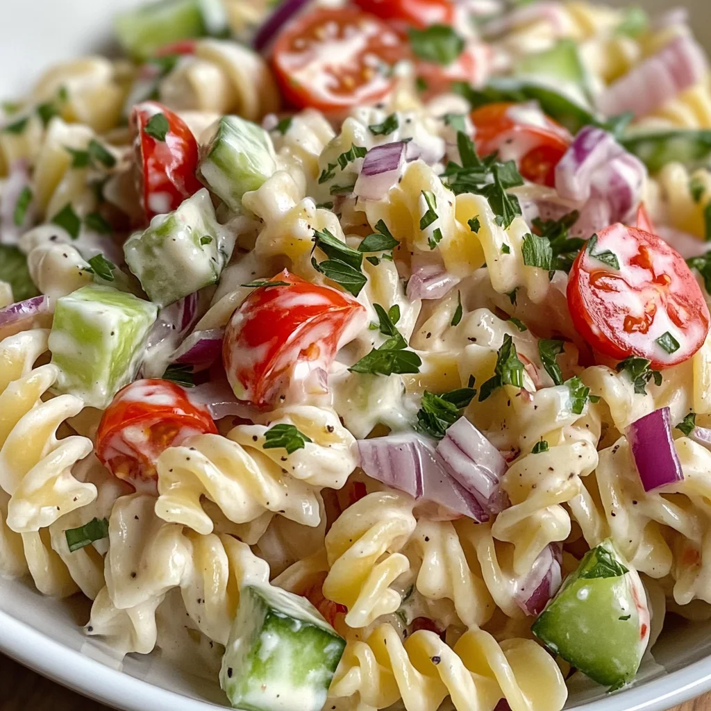 🥗 Leichter Nudelsalat mit Joghurt-Dressing